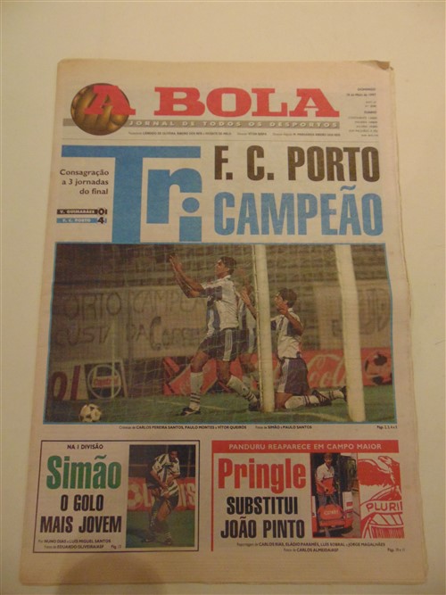 1996-1997 - Tri do FC Porto há 20 anos