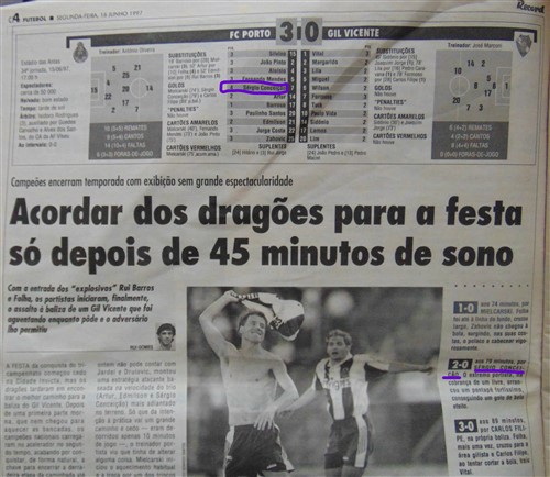 96-97: Sérgio Conceição a marcar na festa do título.  - Ver mais